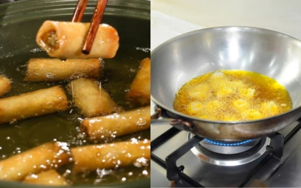 Làm Cách Nào Khi Chiên Không Bị Dầu Bắn – Bí Quyết Vào Bếp An Toàn 4 Đun Nóng Chảo Trước Khi Cho Dầu Vào – Giúp Dầu Phân Bố Đều và Ít Bắn