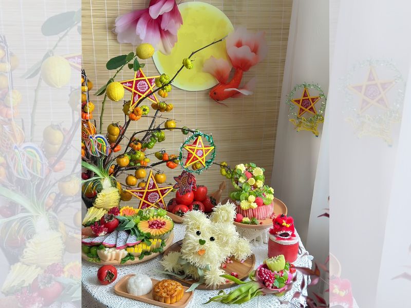 Cách Bày Mâm Cỗ Trung Thu Đẹp, Chuẩn Ý Nghĩa Cho Gia Đình 2026 3 mam co trung thu 1