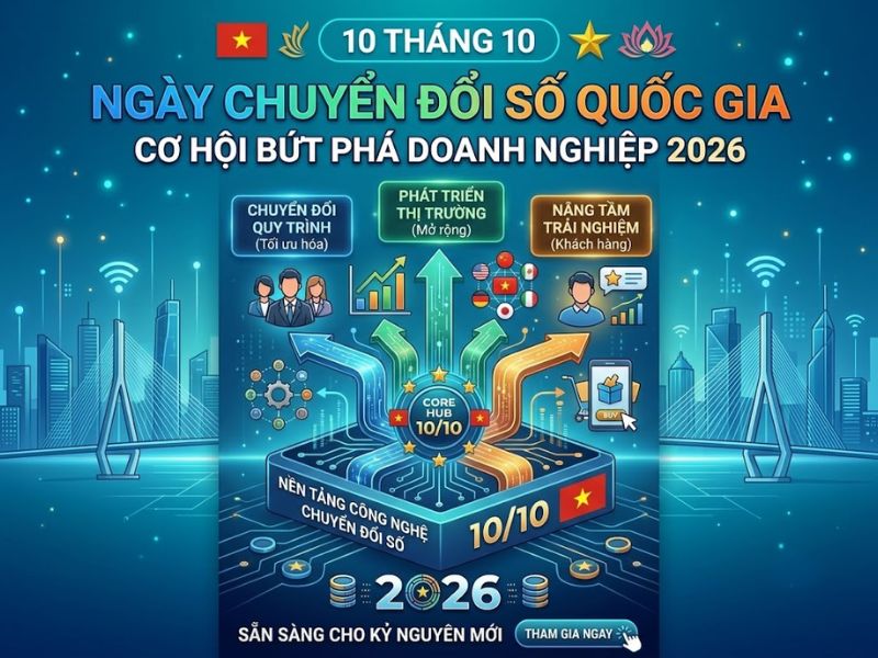 Ngày Chuyển Đổi Số Quốc Gia 10/10: Cơ Hội Bứt Phá Doanh Nghiệp 2026 1 Ngày Chuyển Đổi Số Quốc Gia 10/10: Cơ Hội Bứt Phá Doanh Nghiệp 2026