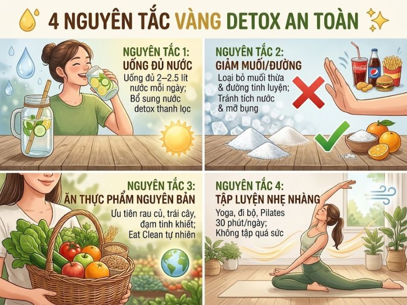 7 Ngày Áp Dụng Thực Đơn Detox Giảm Cân Đón Tết An Toàn 3 thực đơn detox giảm cân đón tết